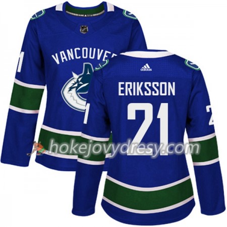 Dámské Hokejový Dres Vancouver Canucks Loui Eriksson 21 Adidas 2017-2018 Modrá Authentic